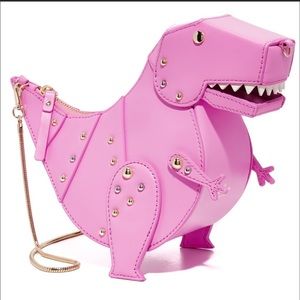UPDATED LISTING - Kate Spade Whimsies *Rare* Pink T-Rex Dinosaur Purse.
